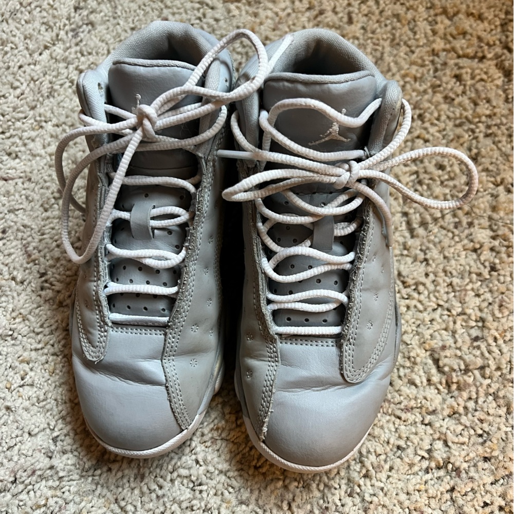 Gray Air Jordan 13 Retro Kids Basketball Shoes
